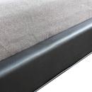 Double PU Leather Deluxe Bed Frame Black-5