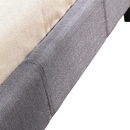 King Single Linen Fabric Bed Frame Grey-5