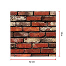 10m 3D Red Brick Print Theme Wallpaper-8