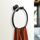 Classic Towel Bar Rail Ring Electroplated Matte Black Finish-2