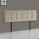 Linen Fabric King Bed Deluxe Headboard Bedhead - Beige-4