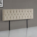 Linen Fabric King Bed Deluxe Headboard Bedhead - Beige-4