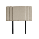Linen Fabric Single Bed Deluxe Headboard Bedhead - Beige-8