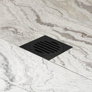 Square Black Floor Grate Drain 110 mm Full Brass Construction-2