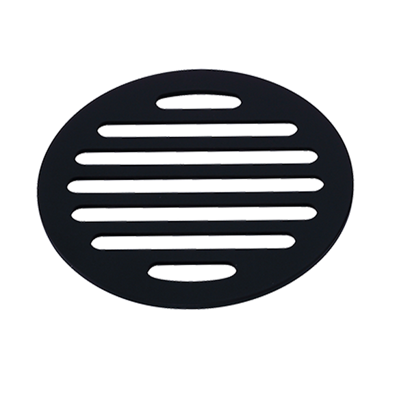 Square Black Floor Grate Drain 110 mm Full Brass Construction