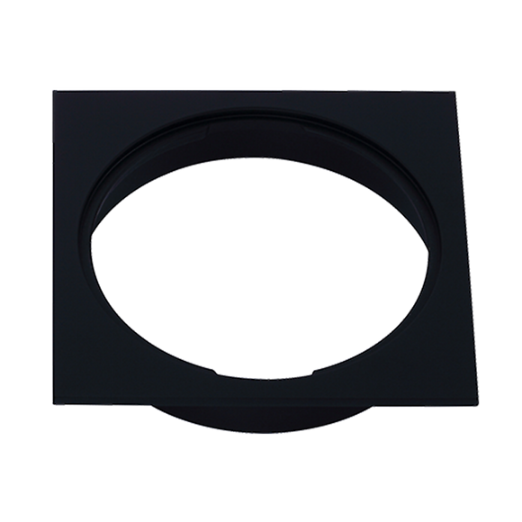 Square Black Floor Grate Drain 110 mm Full Brass Construction