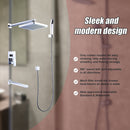 8" Rain Shower Head Straight Wall Arm Mixer Set Wall Bath Spout Outlet Tap-8
