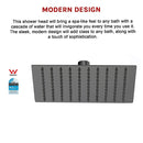 200mm Shower Head Square 304SS Electroplated Matte Black Finish-11