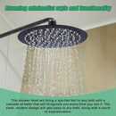 200mm Shower Head Round 304SS Electroplated Matte Black Finish-5