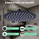 200mm Shower Head Round 304SS Electroplated Matte Black Finish-6