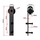 1.8m Sliding Barn Door Hardware Heavy Duty Sturdy Kit-11