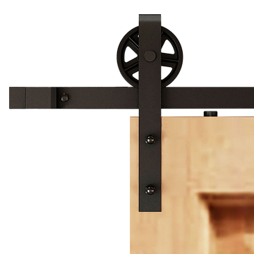 2M Big Spoke Wheel Sliding Barn Door Hardware