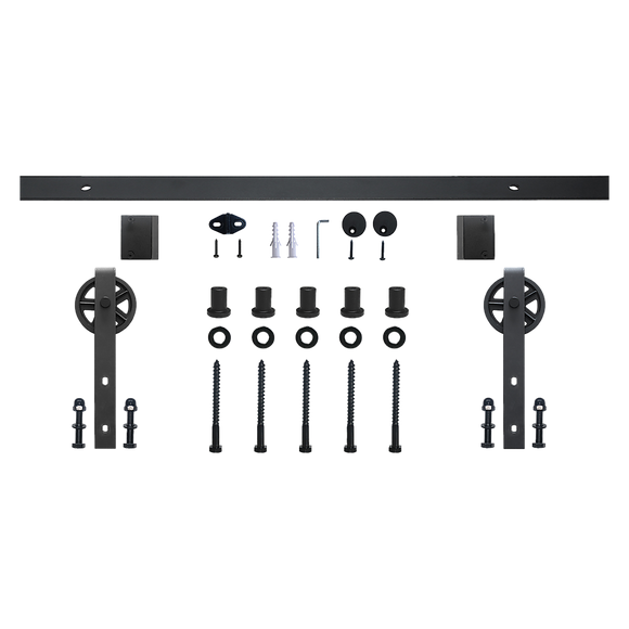 2M Big Spoke Wheel Sliding Barn Door Hardware