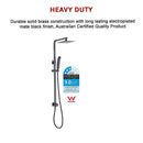 WELS 8" Rain Shower Head Set Square Dual Heads Faucet High Pressure Hand Held-11