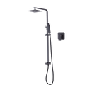 WELS 8" Rain Shower Head Set Square Dual Heads Faucet High Pressure With Mixer-1