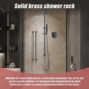 WELS 8" Rain Shower Head Set Square Dual Heads Faucet High Pressure With Mixer-5