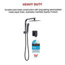 WELS 8" Rain Shower Head Set Square Dual Heads Faucet High Pressure With Mixer-11