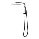 WELS 8" Rain Shower Head Set Square Dual Heads Faucet High Pressure Hand Held-4