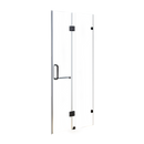 120 x 200cm Wall to Wall Frameless Shower Screen 10mm Glass By Della Francesca-1