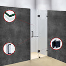 120 x 200cm Wall to Wall Frameless Shower Screen 10mm Glass By Della Francesca-4