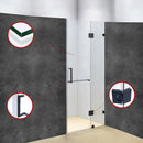 90 x 200cm Wall to Wall Frameless Shower Screen 10mm Glass By Della Francesca-4