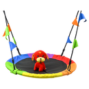 1m Tree Swing in Multi-Color Rainbow Kids Indoor/Outdoor Round Mat Saucer Swing-5