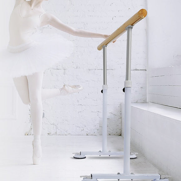 Wooden Portable Ballet Bar Stretch Barre Dance Bar 1.5M Freestanding Ballet Bar