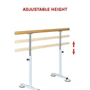 Wooden Portable Ballet Bar Stretch Barre Dance Bar 1.5M Freestanding Ballet Bar-9