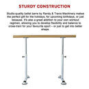 Wooden Portable Ballet Bar Stretch Barre Dance Bar 1.5M Freestanding Ballet Bar-11