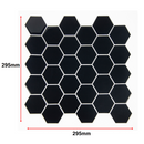 Tiles 3D Peel and Stick Wall Tile Hexagonal Mosaic Black 10 Sheets-8