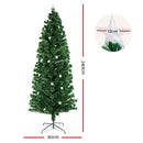 Jingle Jollys 2.4m Christmas Tree Optic Fibre LED Xmas tree Multi Colour-2