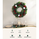 Jingle Jollys 2FT 60CM Christmas Wreath with Decor Xmas Tree Decoration-3