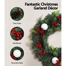 Jingle Jollys 2FT 60CM Christmas Wreath with Decor Xmas Tree Decoration-4