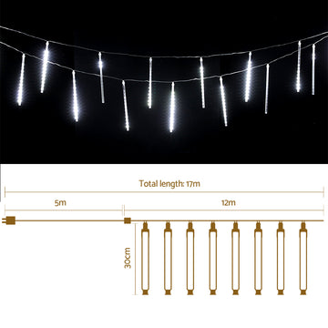 12M Christmas Lights Icicle Light 960 LED Falling Metor Jingle Jollys - 0