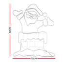 1M Christmas Lights 248 LED Santa Motif Light Decorations Jingle Jollys-2