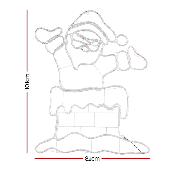 1M Christmas Lights 248 LED Santa Motif Light Decorations Jingle Jollys