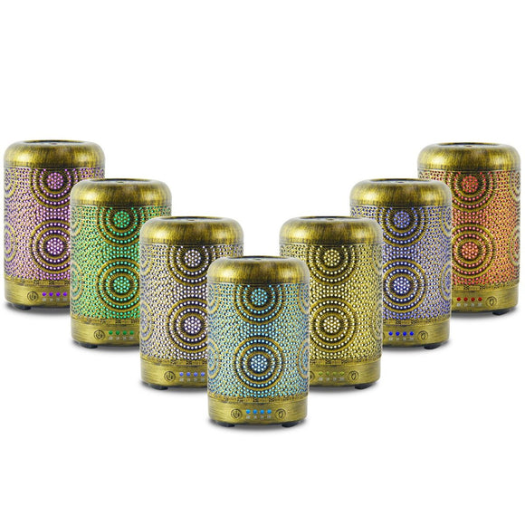 activiva 100ml Metal Essential Oil and Aroma Diffuser - Vintage Gold - RnR Galore