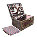 Alfresco 4 Person Picnic Basket Set Insulated Blanket Bag - RnR Galore