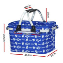 Alfresco Picnic Basket Folding Bag Hamper Food Insulated Storage - RnR Galore