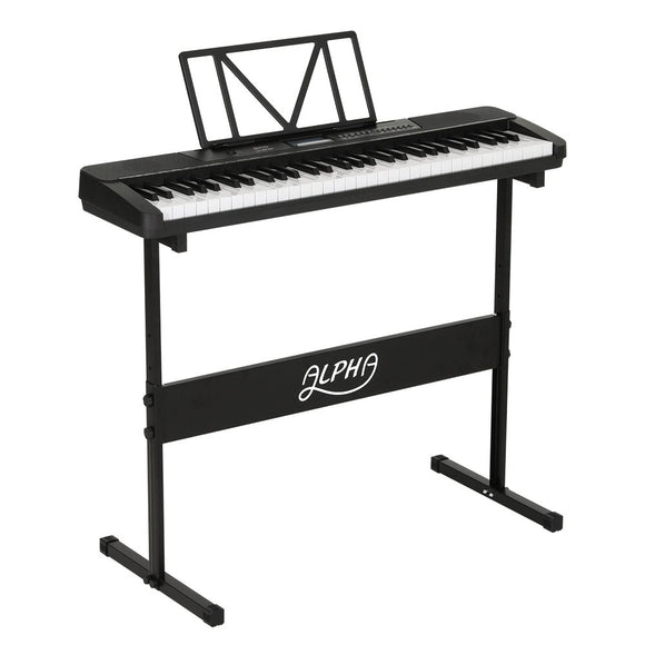 Alpha 61 Keys Electronic Piano Keyboard Digital Electric w/ Stand Touch Sensitive - RnR Galore