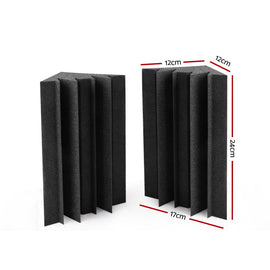 Alpha Acoustic Foam 20pcs Corner Bass Trap Sound Absorption Proofing Treatment - RnR Galore