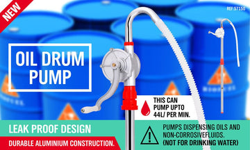 Aluminium Rotary Drum Pump Diesel Fuel Kero Oil Petrol 44 Gallon Drum Hand Pump - RnR Galore