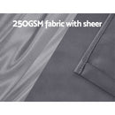 Artiss 2X 132x213cm Blockout Sheer Curtains Charcoal - RnR Galore