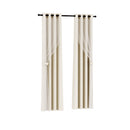 Artiss 2X 132x274cm Blockout Sheer Curtains Beige - RnR Galore