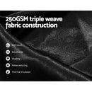 Artiss 2X Blockout Curtains Eyelet 140x230cm Black Shine - RnR Galore