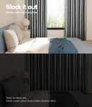 Artiss 2X Blockout Curtains Eyelet 240x230cm Grey Shine - RnR Galore