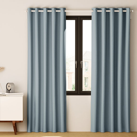 Artiss 2X Blockout Curtains Eyelet 300x230cm Grey - RnR Galore