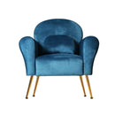 Artiss Armchair Lounge Chair Accent Chairs Armchairs Sofa Navy Velvet Cushion - RnR Galore