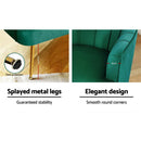 Artiss Armchair Velvet Green Norvia - RnR Galore