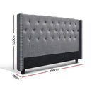 Artiss Bed Head Headboard King Size Fabric - LUCA Grey - RnR Galore